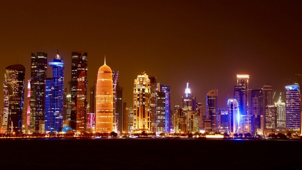 Doha’s Skyscrapers Lighting Up the Night