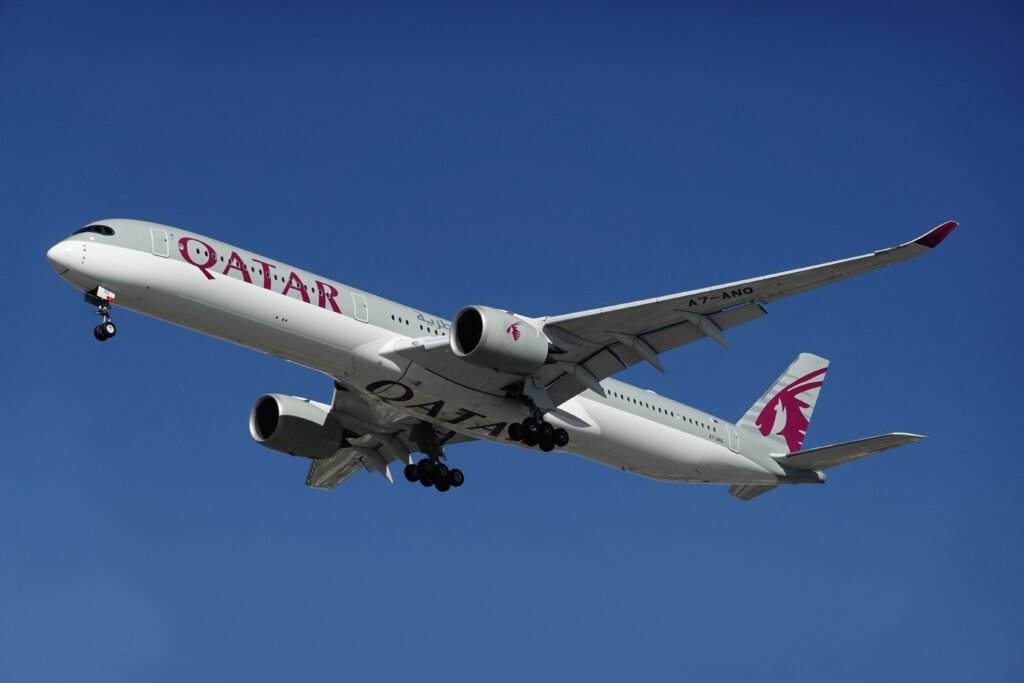 Qatar Airways Airplane in flight