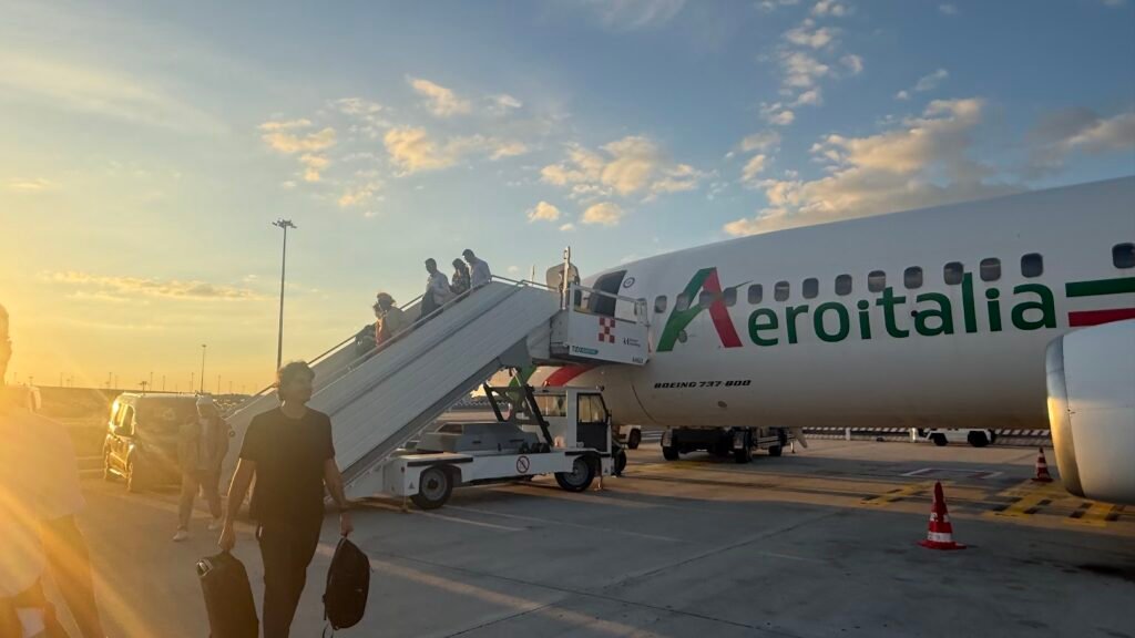Aereo Aeroitalia - sbarco passeggeri
