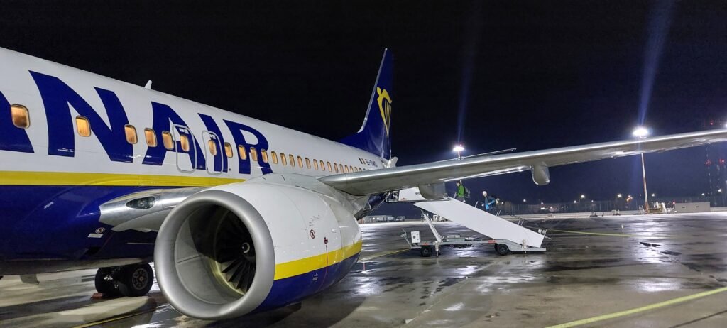 Ryanair aircraft ready for boarding