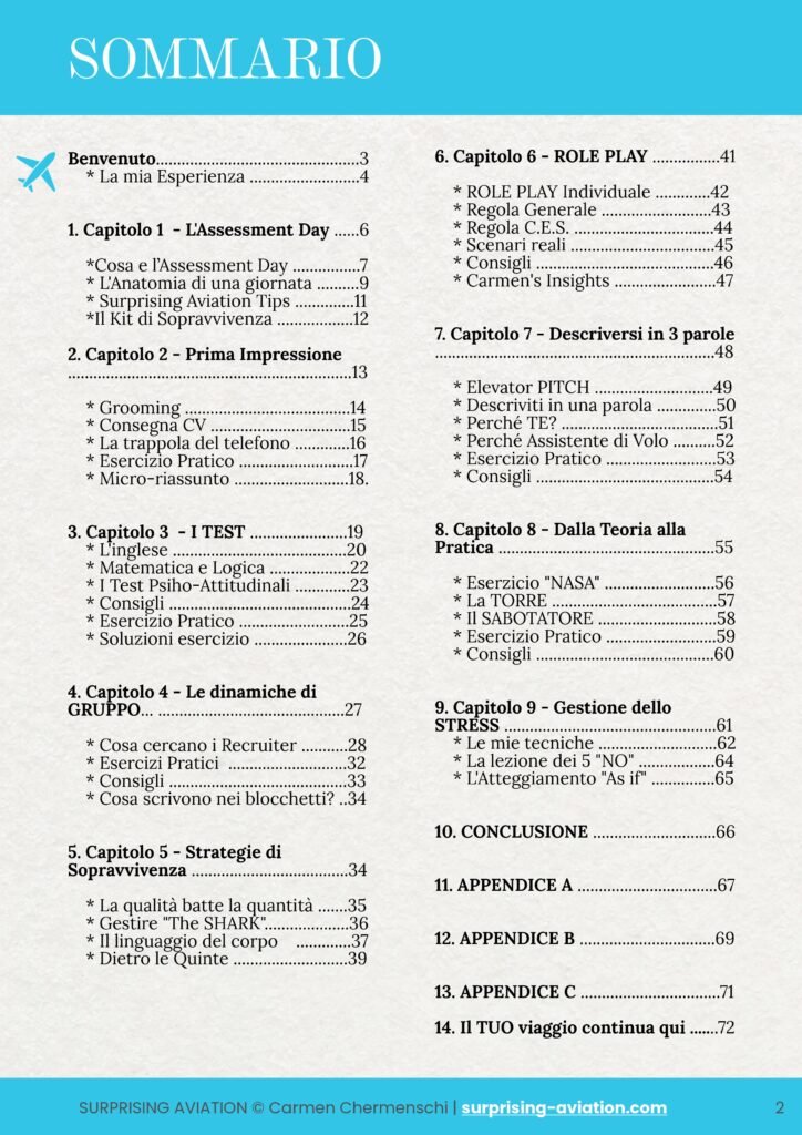 Colloquio di Gruppo per diventare assistenti di volo sommario