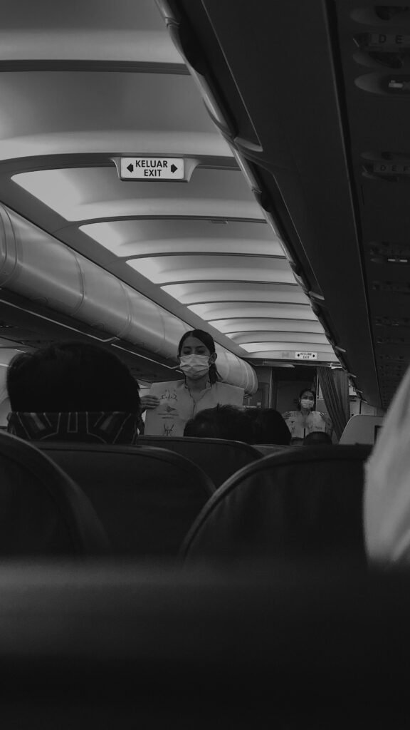 A flight attendant on the night shift