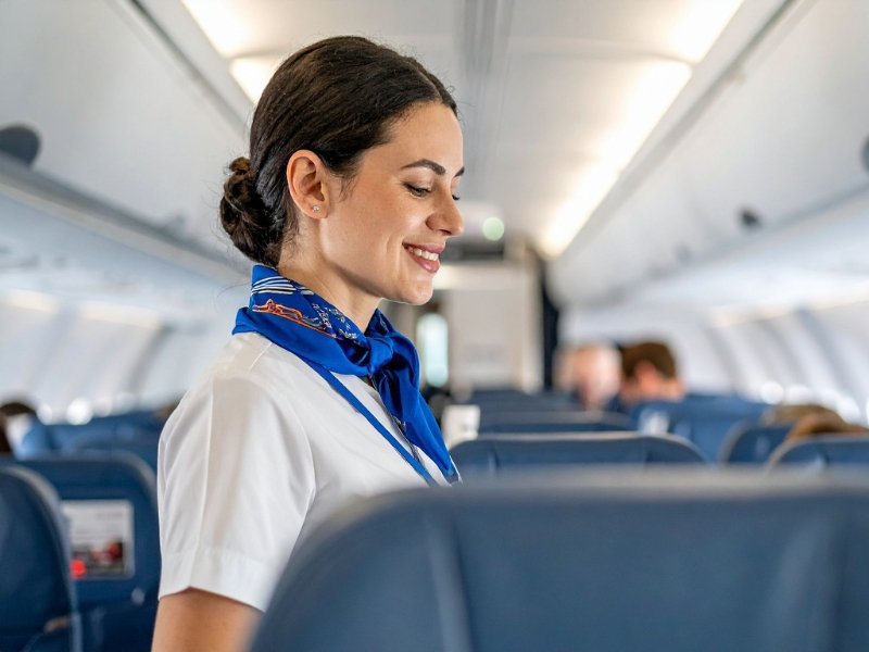 Flight Attendant on duty